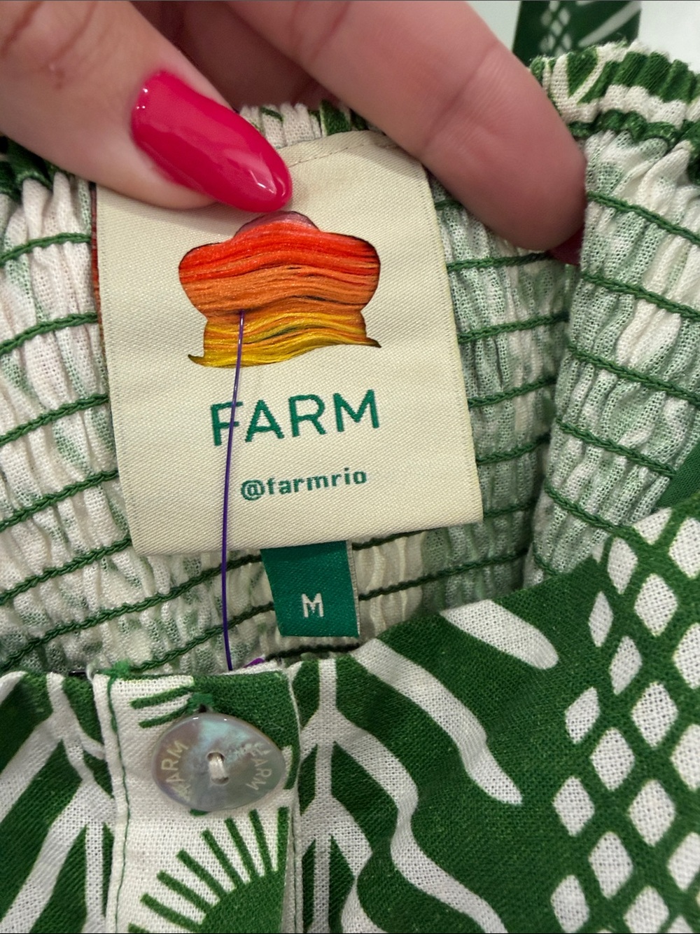 FARM Rio Green & White Tropical Macaw Elegance Romper - Picture 2 of 8